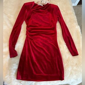 Zara dress red velvet size M